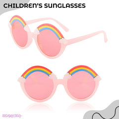Fashionable Sunglasses and Headband for Kids & Baby Girls (Rainbow Yellow)
