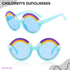 Fashionable Sunglasses and Headband for Kids & Baby Girls (Rainbow Purple)