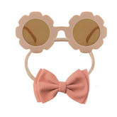Fashionable Sunglasses and Headband for Kids & Baby Girls (Peach)