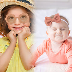 Fashionable Sunglasses and Headband for Kids & Baby Girls (Peach)