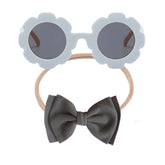 Fashionable Sunglasses and Headband for Kids & Baby Girls (Grey)