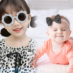 Fashionable Sunglasses and Headband for Kids & Baby Girls (Grey)