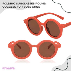 Fashionable Sunglasses and Headband for Kids & Baby Girls (Brick)