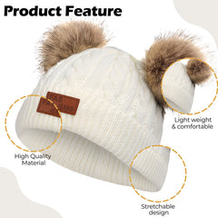 Compact and Stylish Baby Cap (White)