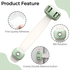 Furniture Safety Multifunction Accessories Lock for Baby (Green)
