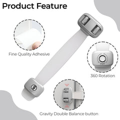 Furniture Safety Multifunction Accessories Lock for Baby (Grey)