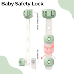 Furniture Safety Multifunction Accessories Lock for Baby (Adjustable-Green)