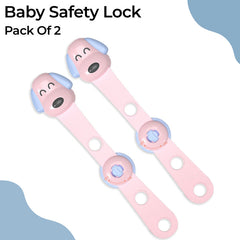 Furniture Safety Multifunction Accessories Lock for Baby (Puppy-Pink)