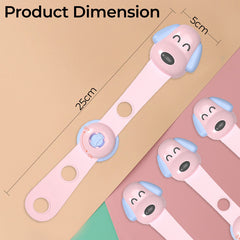 Furniture Safety Multifunction Accessories Lock for Baby (Puppy-Pink)