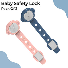 Furniture Safety Multifunction Accessories Lock for Baby (Monkey-Blue)