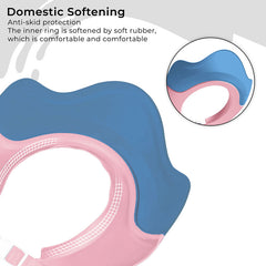 Soft Bathing Baby Shower Cap for Eye Protection and Hair Wash (GreyPink)