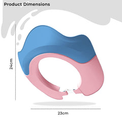 Soft Bathing Baby Shower Cap for Eye Protection and Hair Wash (GreyPink)