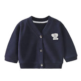 Woollen Knitted Full Sleeve Sweater for Kids (Dark Blue)