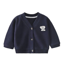 Woollen Knitted Full Sleeve Sweater for Kids (Dark Blue)