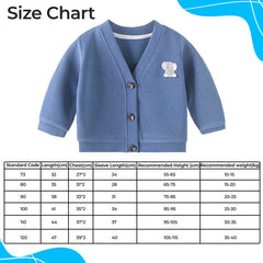 Woollen Knitted Full Sleeve Sweater for Kids (Blue)