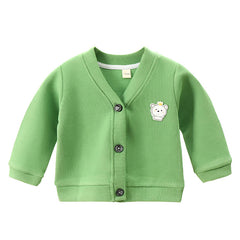 Woollen Knitted Full Sleeve Sweater for Kids (Green)