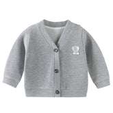 Woollen Knitted Full Sleeve Sweater for Kids (Grey)