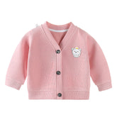 Woollen Knitted Full Sleeve Sweater for Kids (Pink)