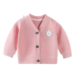 Woollen Knitted Full Sleeve Sweater for Kids (Pink)