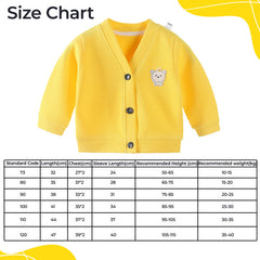 Woollen Knitted Full Sleeve Sweater for Kids (Yellow)