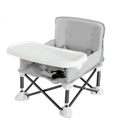 Dining Chair for Baby Feeding Multipurpose Baby Booster Dining Chair (Grey)