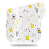 Muslin Baby Burp Cloths 60 X 60cm Blanket for Newborn (Yellow)