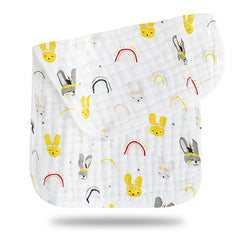 Muslin Baby Burp Cloths 60 X 60cm Blanket for Newborn (Yellow)