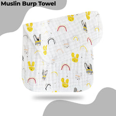 Muslin Baby Burp Cloths 60 X 60cm Blanket for Newborn (Yellow)