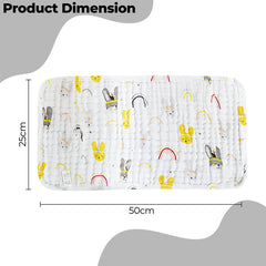 Muslin Baby Burp Cloths 60 X 60cm Blanket for Newborn (Yellow)