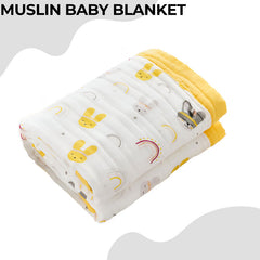 Baby Essential Multipurpose Blanket for Baby (Yellow)