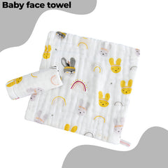 Muslin Baby Burp Cloths 60 X 60cm Blanket for Newborn (Yellow)