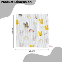 Muslin Baby Burp Cloths 60 X 60cm Blanket for Newborn (Yellow)