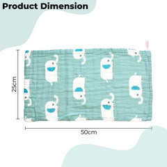 Muslin Baby Burp Cloths 60 X 60cm Blanket for Newborn (Green)