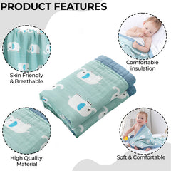 Baby Essential Multipurpose Blanket for Baby (Green)