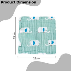 Muslin Baby Burp Cloths 60 X 60cm Blanket for Newborn (Green)