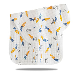 Muslin Baby Burp Cloths 60 X 60cm Blanket for Newborn (Orange)