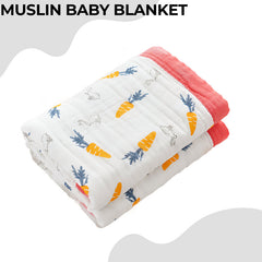 Baby Essential Multipurpose Blanket for Baby (Orange)