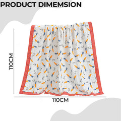 Baby Essential Multipurpose Blanket for Baby (Orange)