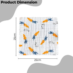Muslin Baby Burp Cloths 60 X 60cm Blanket for Newborn (Orange)