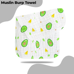 Muslin Baby Burp Cloths 25 X 50 cm Blanket for Newborn (Green)