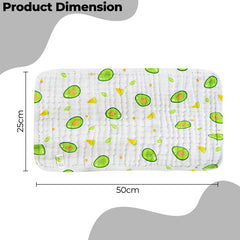 Muslin Baby Burp Cloths 25 X 50 cm Blanket for Newborn (Green)