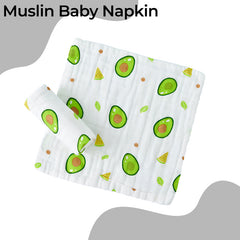 Muslin Baby Burp Cloths 25 X 25 cm Blanket for Newborn (Green)
