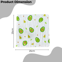 Muslin Baby Burp Cloths 25 X 25 cm Blanket for Newborn (Green)