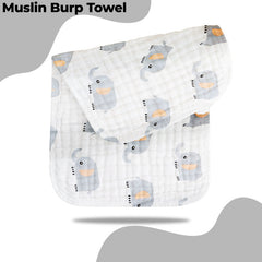 Muslin Baby Burp Cloths 60 X 60cm Blanket for Newborn (Grey)