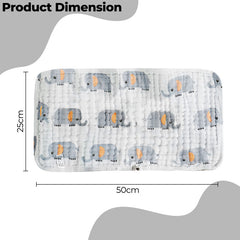 Muslin Baby Burp Cloths 60 X 60cm Blanket for Newborn (Grey)