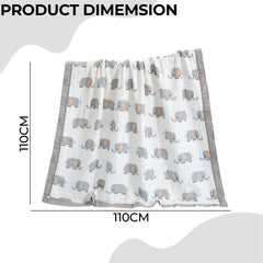 Baby Essential Multipurpose Blanket for Baby (Grey)