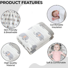 Baby Essential Multipurpose Blanket for Baby (Grey)
