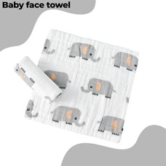 Muslin Baby Burp Cloths 60 X 60cm Blanket for Newborn (Grey)