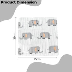 Muslin Baby Burp Cloths 60 X 60cm Blanket for Newborn (Grey)