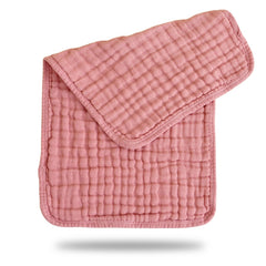 Muslin Baby Burp Cloths 60 X 60cm Blanket for Newborn (Pink)